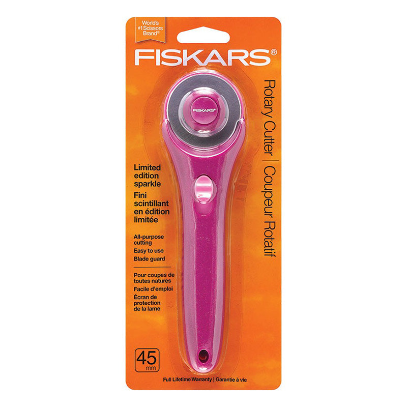  Fiskars 45MM Rotary Cutter in Berry Sparkle 