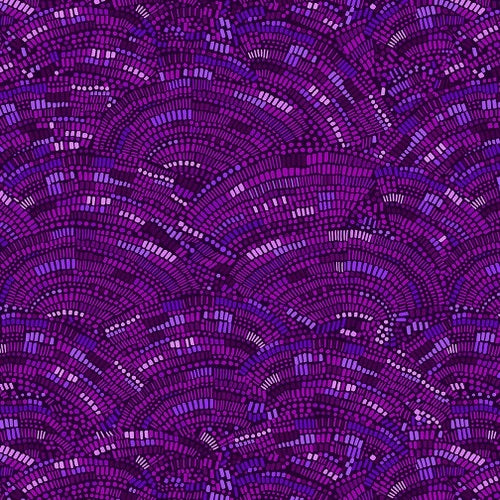  108" Wide Quilt Backing Mosaic Dark Plum 