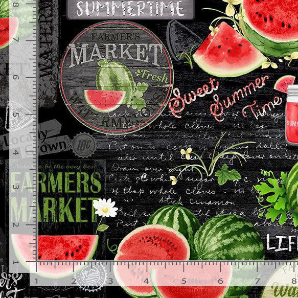  Watermelon Party Chalkboard Black 