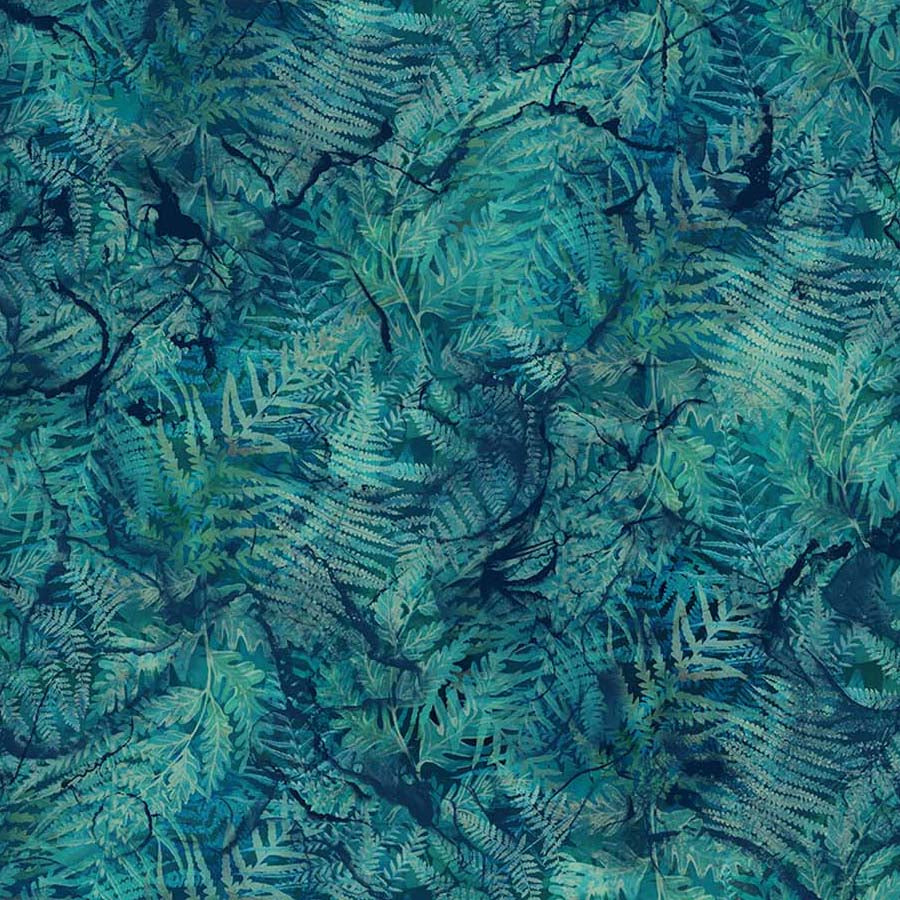  Northern Peaks Ferns Teal 