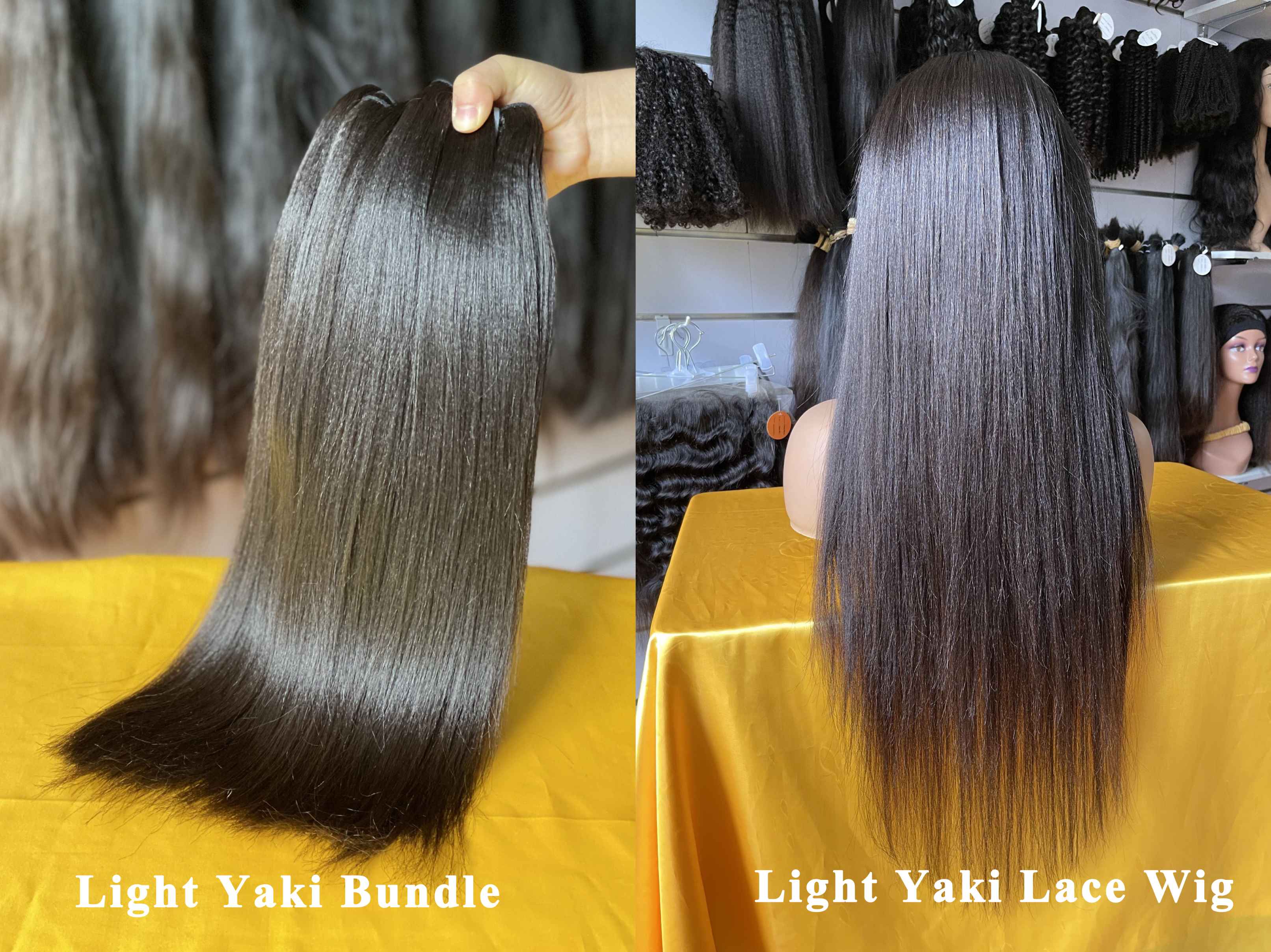 Light Yaki Bundle & lace wig