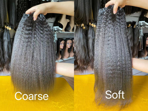 kinky straight coarse and soft hair pattern