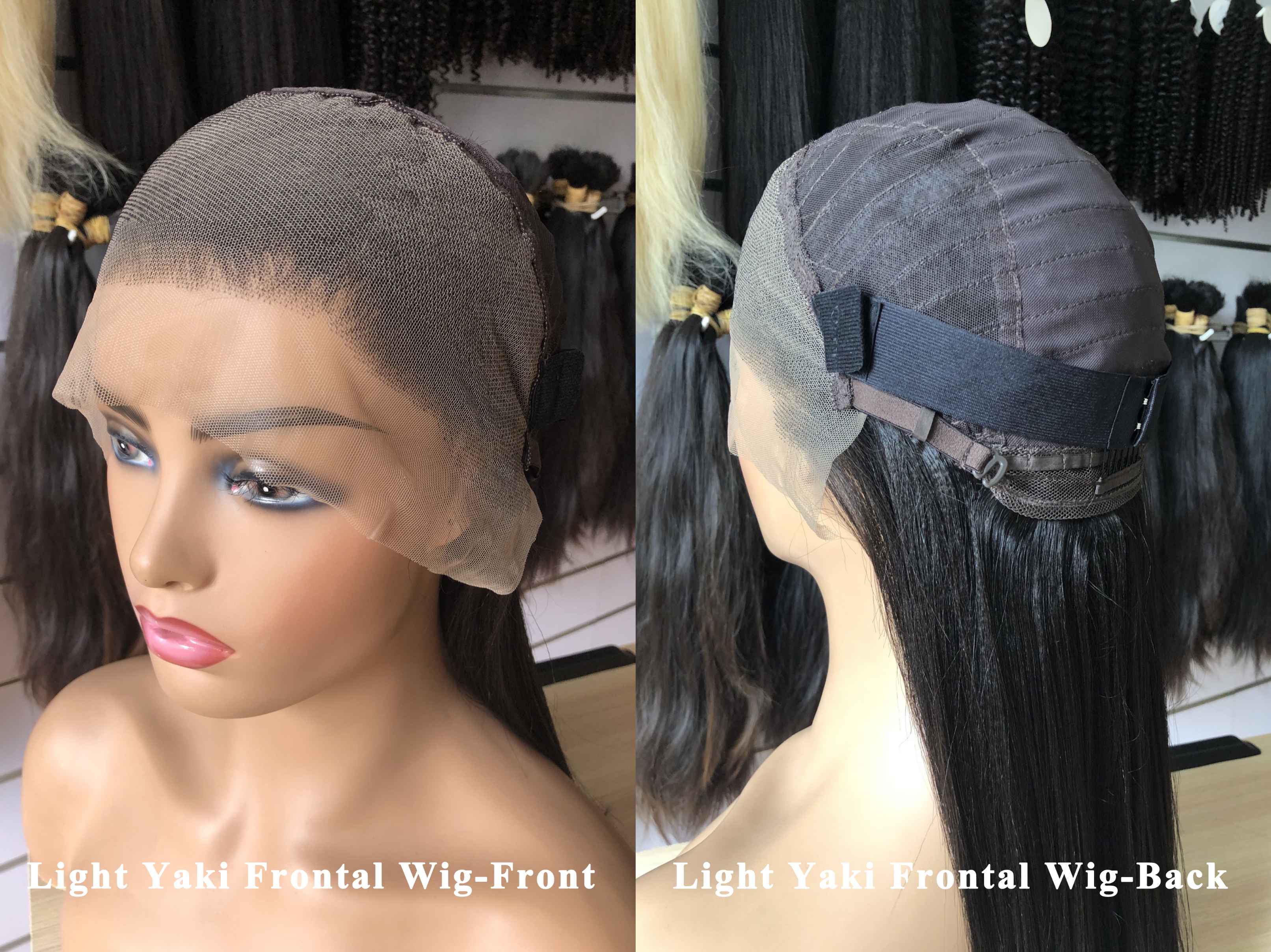 light yaki frontal wig front & back