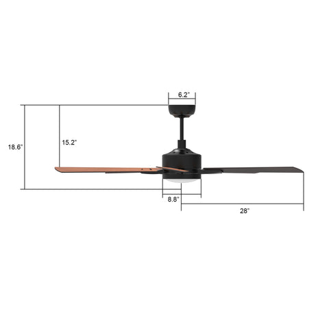 Apex 56 inch Outdoor WiFi Fan, Works with Google Assistant