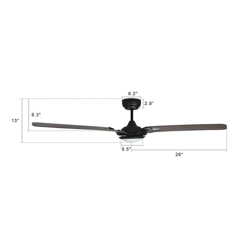 Innovator 52 inch Outdoor Alexa Ceiling Fan with LED Light Kit