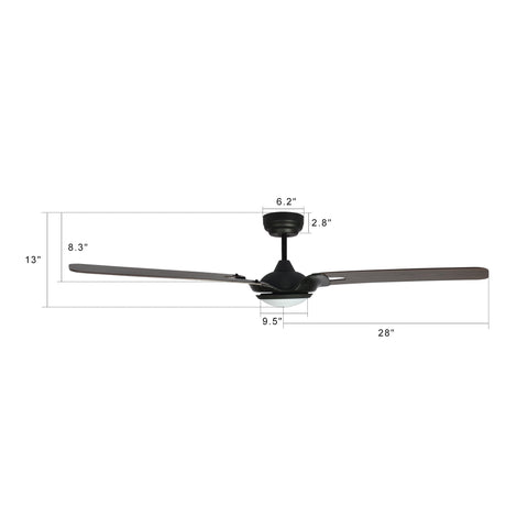 Innovator 56 inch Outdoor Alexa Ceiling Fan with LED Light Kit