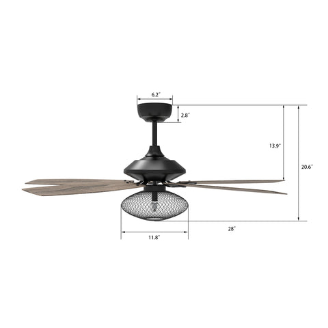 Keller 56 inch Ceiling Fan 10-Speed Options with Remote