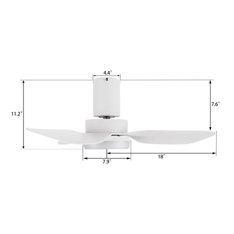 Prescott 36 inch Flush Mount Google Fan with Light