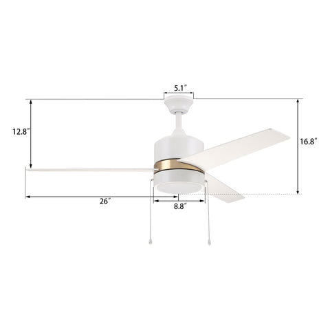 Smafan-Marais-52''-Ceiling-Fan-with-pull-chains-Light-Kit-Included-Work-with-stable-3-speed
