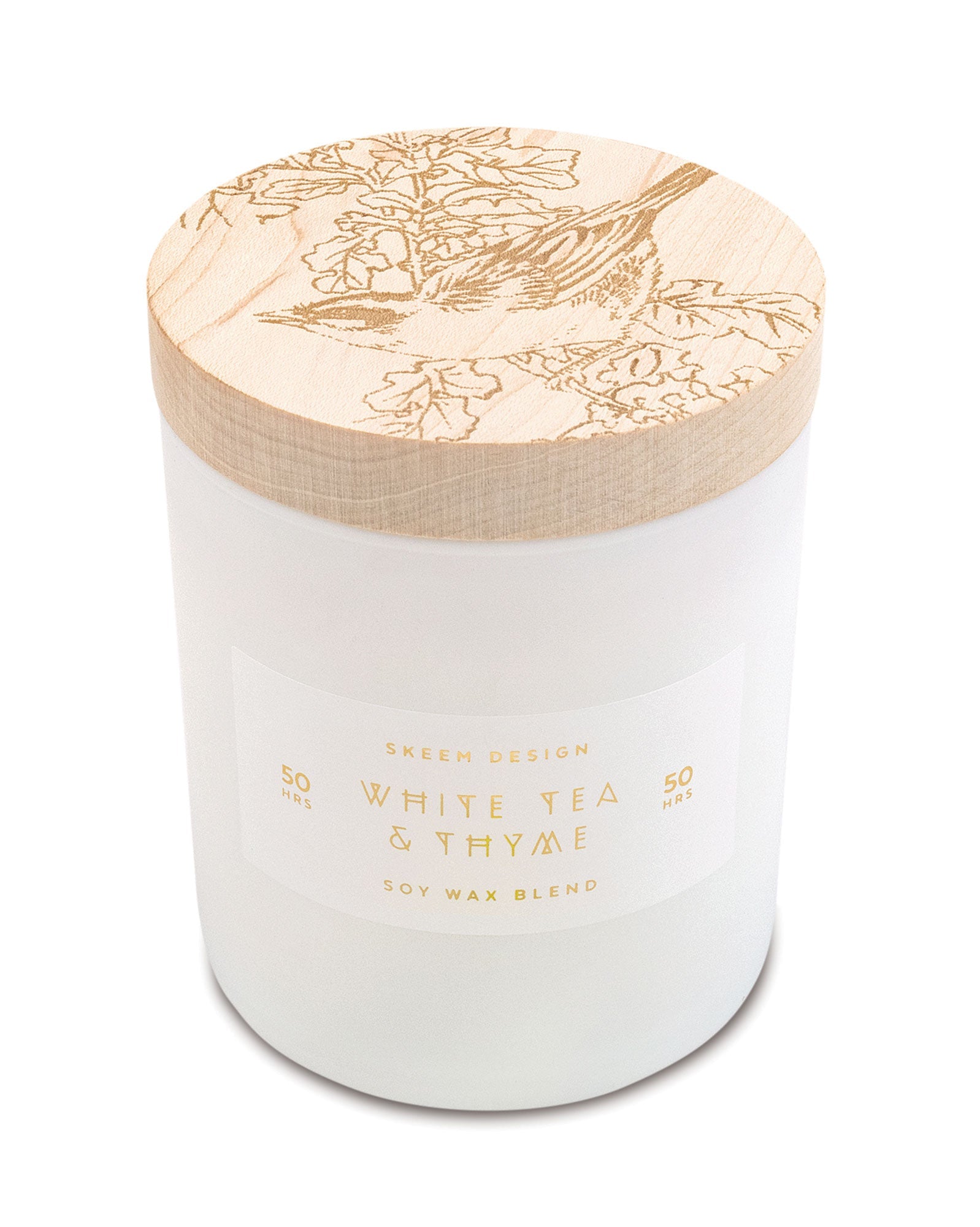 Skeem Design - Print Block Candle White Tea & Thyme - Single Wick