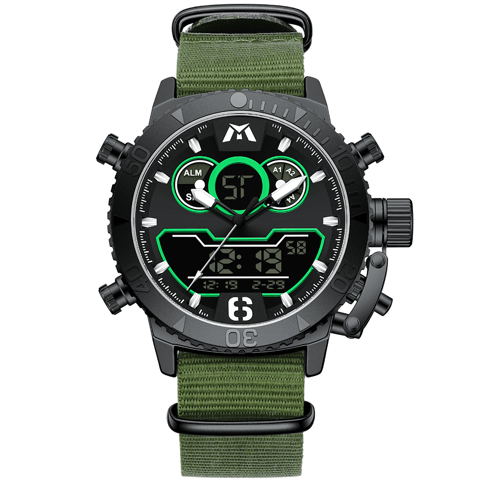 Analog Digital Watch Nylon Band 8269M Megalith Watch Analog Digital Watch Nylon Band 8269M Megalith Watch
