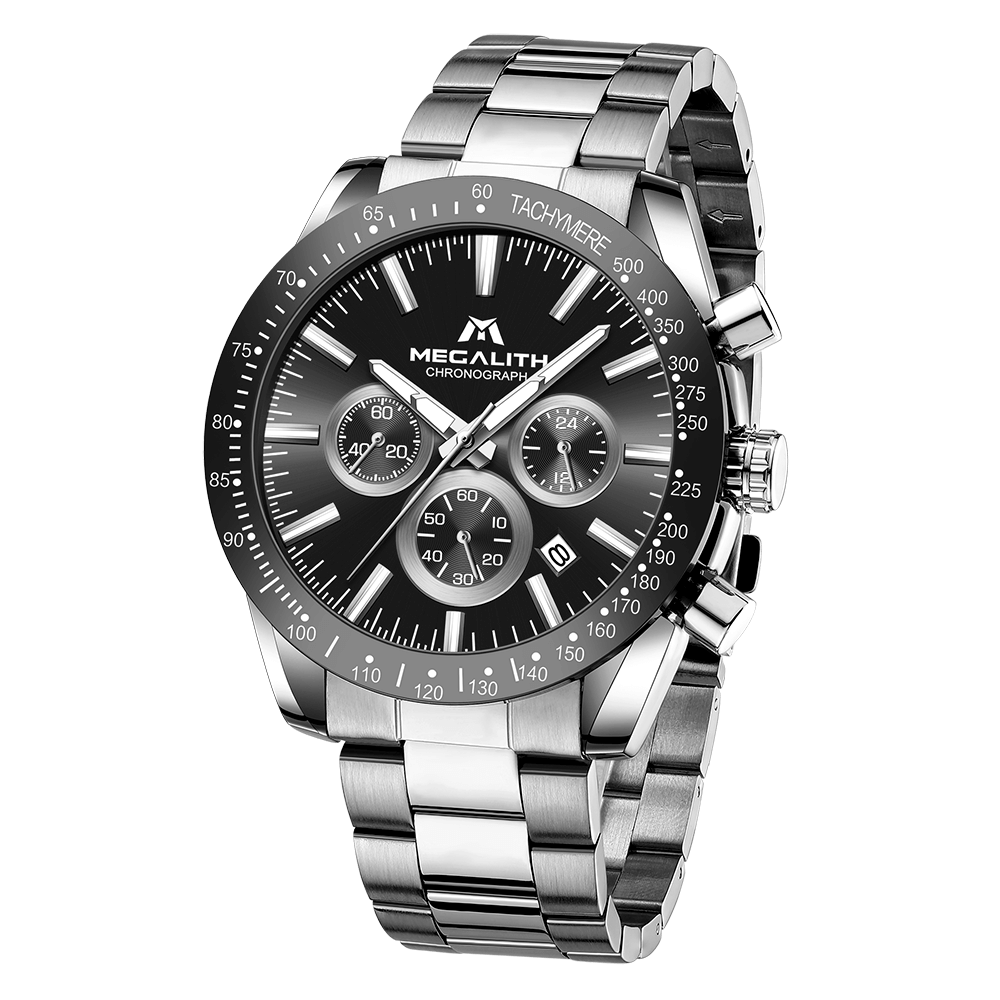 Chronograph Watch | Stainless Steel Band | 8270M – megalith watch