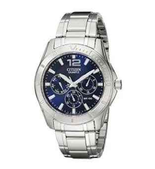 Citizen Men’s Stainless-Steel Watch with Blue Dial