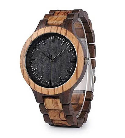 Guanke Men’s Wood Quartz Watch 