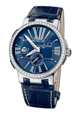 Ulysse Nardin Executive Dual Time Blue Dial Diamond Men’s Watch