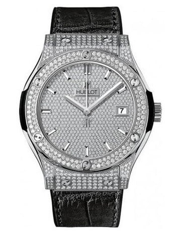 Hublot Classic Fusion Diamond Pave Dial Titanium Men’s Watch