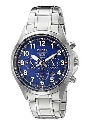 Pulsar Herren PX5037 Solar-Chronographenuhr