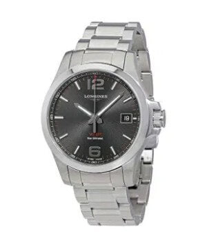 Longines Conquest V.H.P. Black Dial Men’s Stainless Steel Watch.