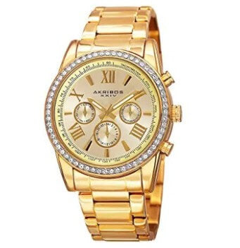 Akribos – Armbanduhr aus Stahl mit Swarovski-Kristallen