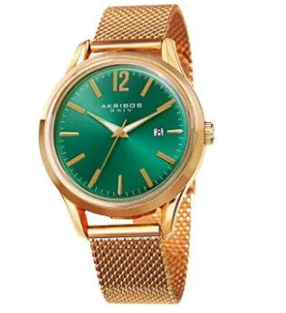 Akribos XXIV – Goldfarbene Quarzuhr für Herren.