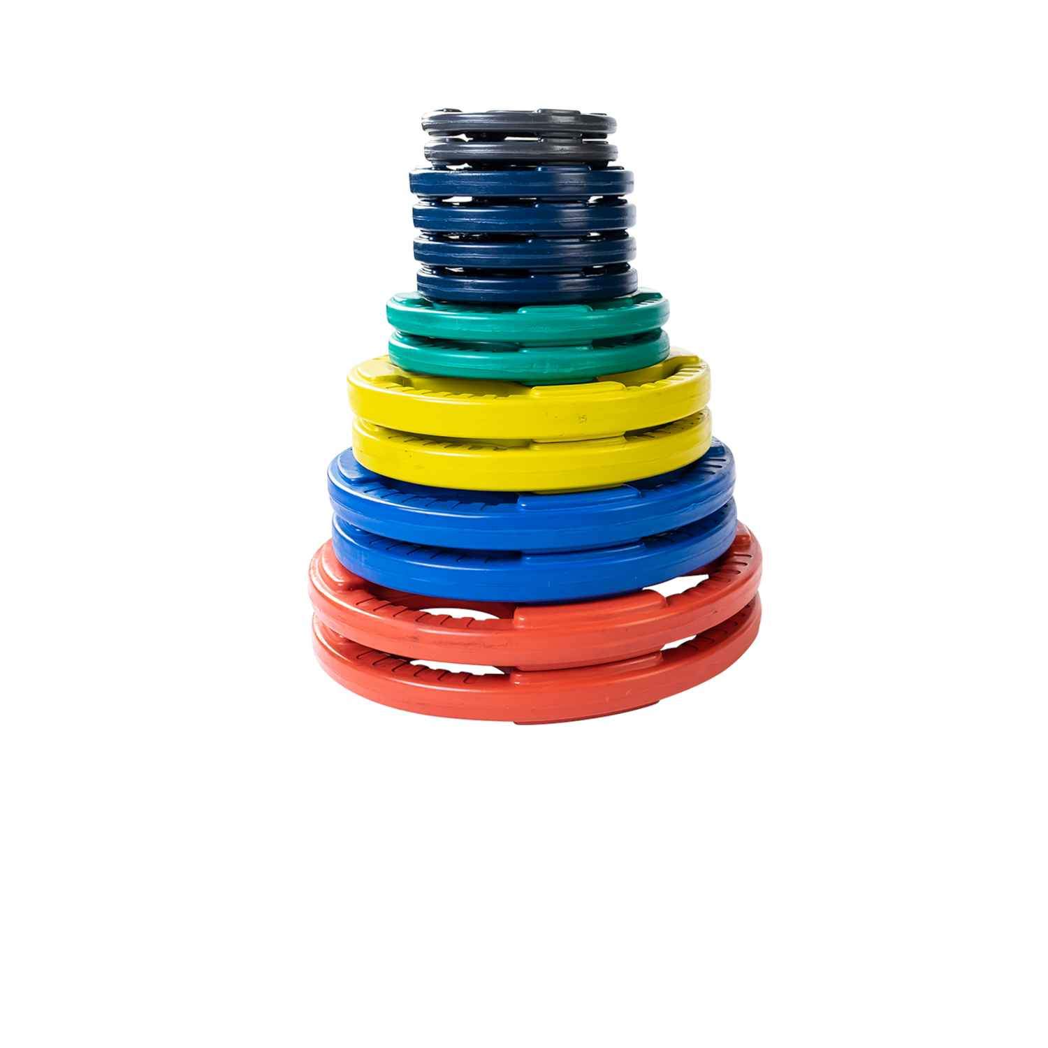 Body-Solid Colored Rubber Grip Olympic Plate Set