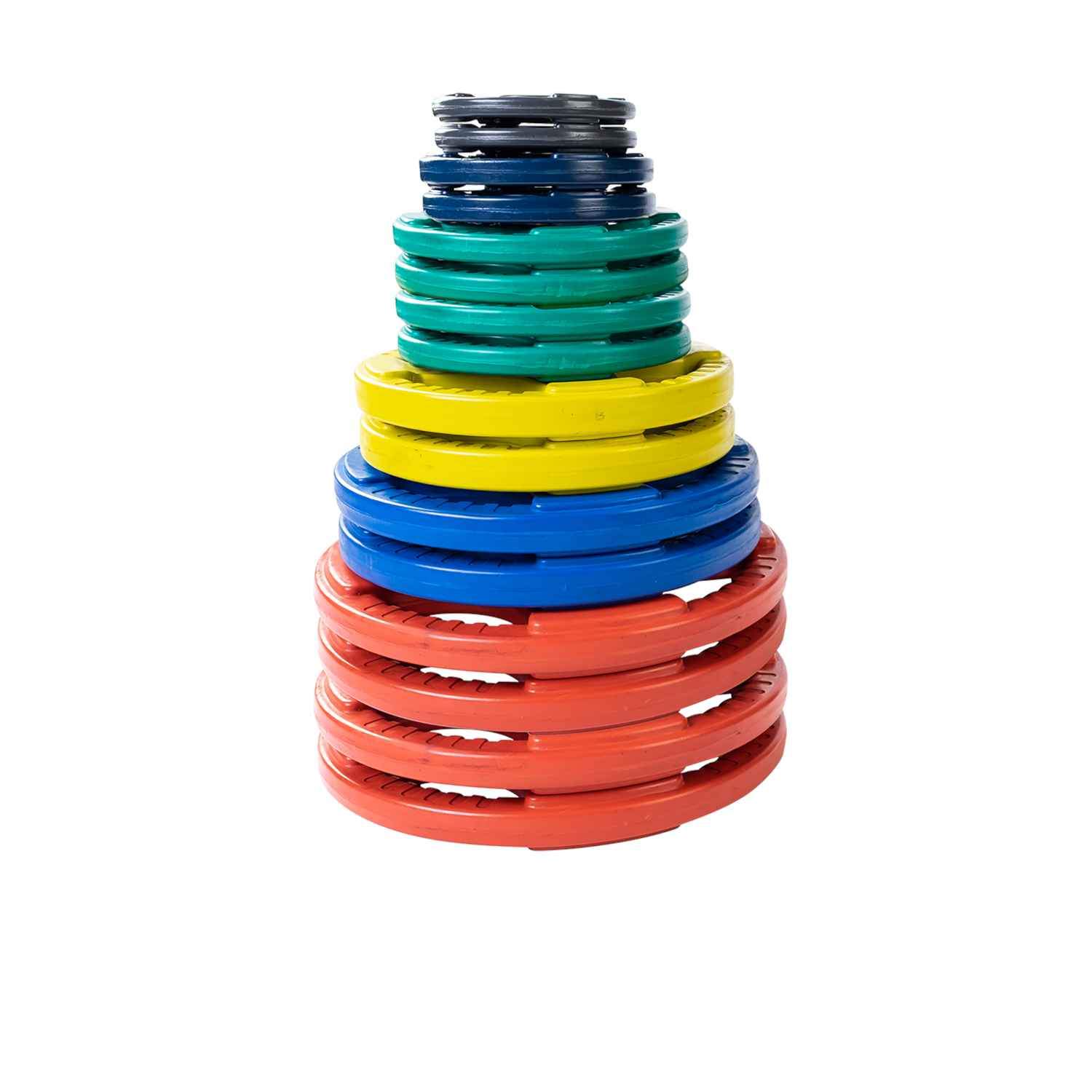 Body-Solid Colored Rubber Grip Olympic Plate Set