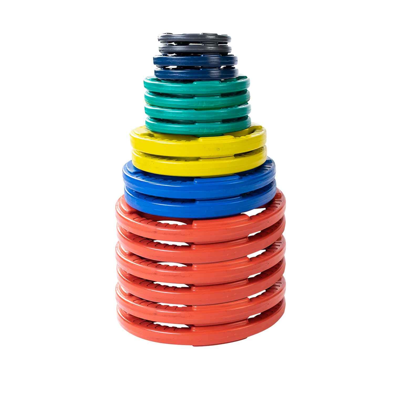 Body-Solid Colored Rubber Grip Olympic Plate Set