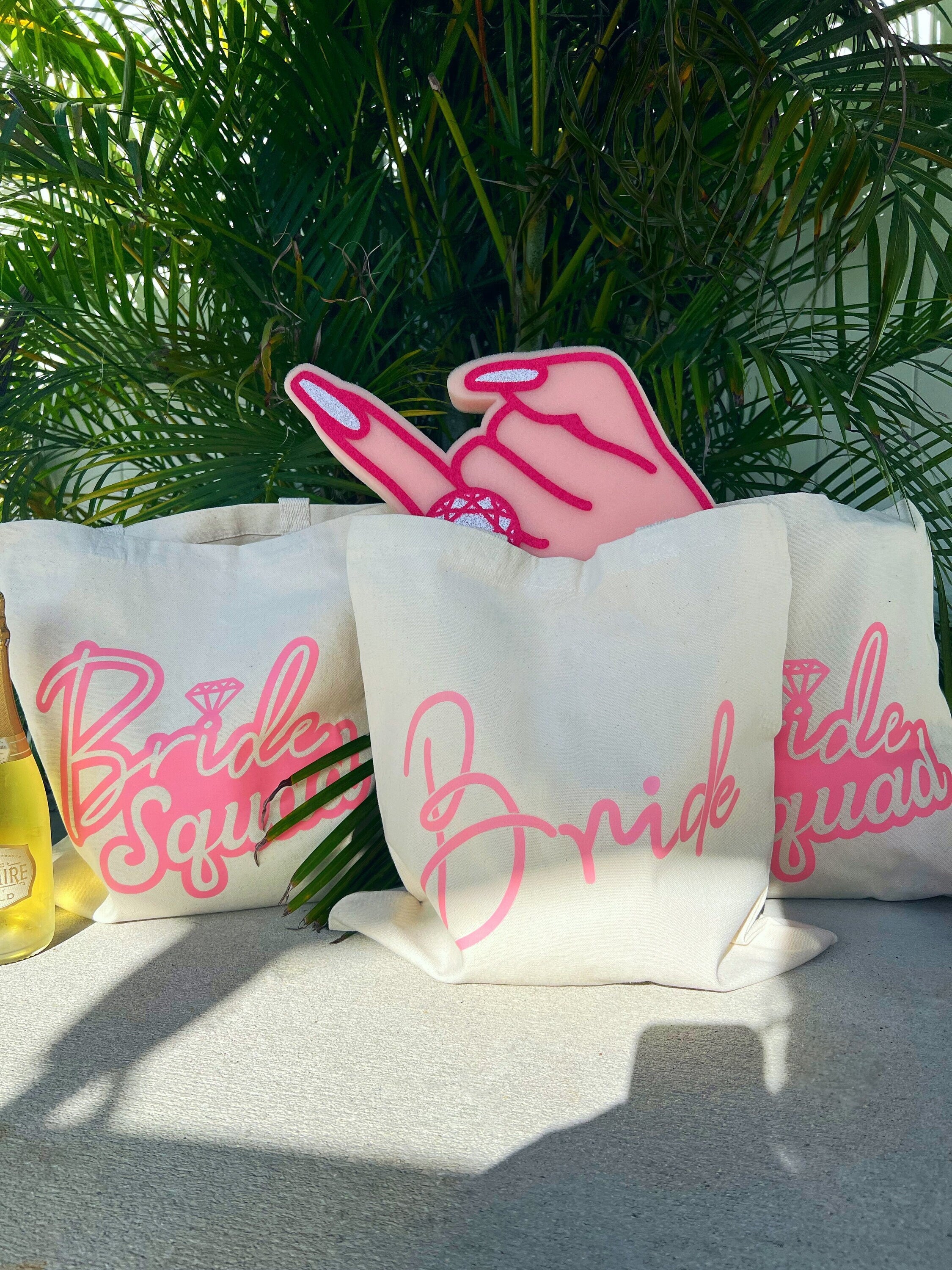 Bride and Bridesmaid Beach Tote Bag