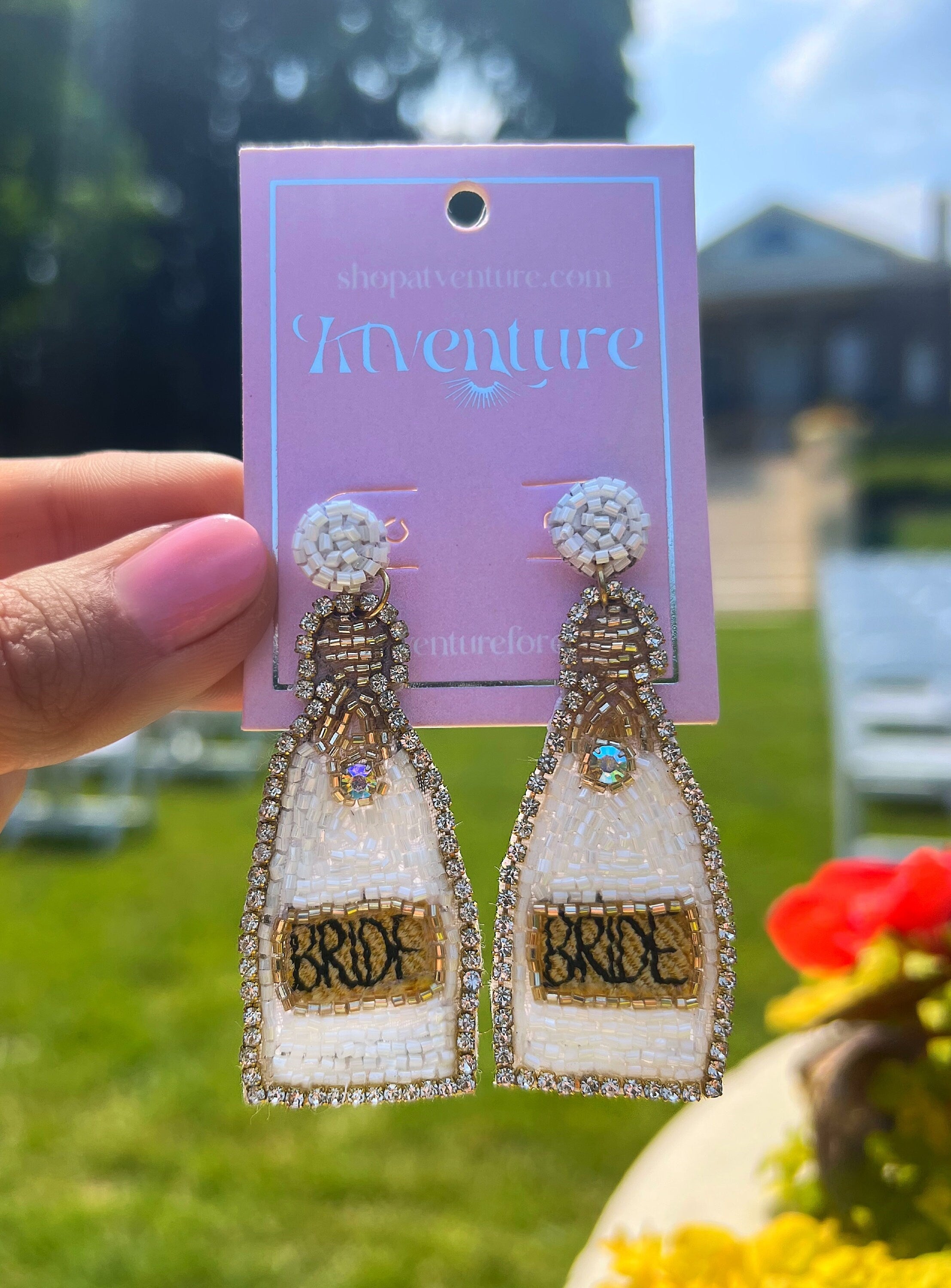 Beaded Nashville Cowboy Boot Bachelorette Earrings