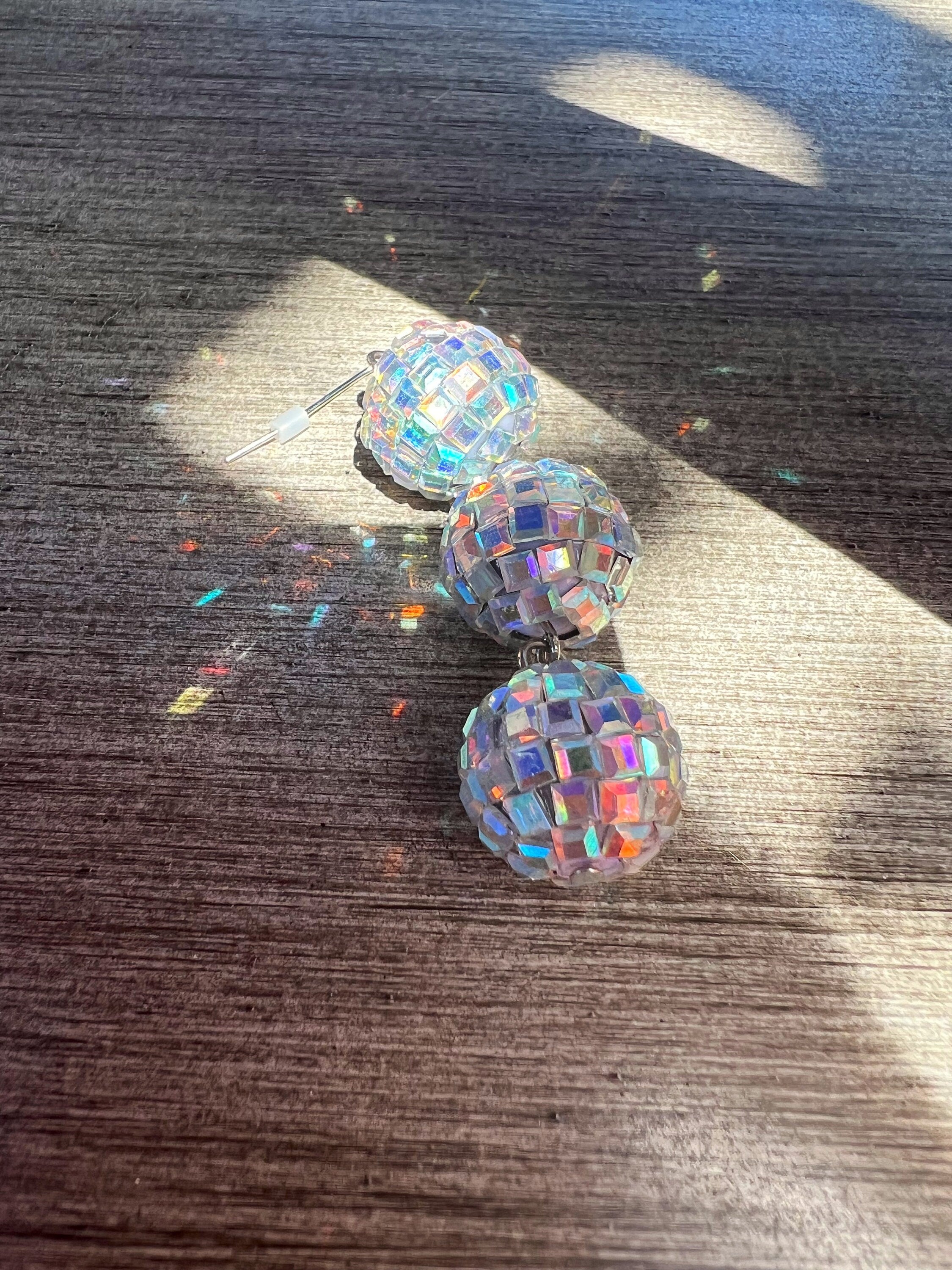 Disco Ball Dangle Earrings