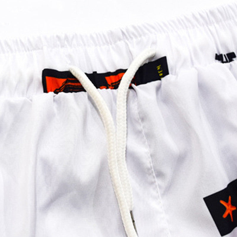 Lzhdiy White Cargo Pants for Men Casual Sports Sweatpants Trousers Graffiti Boys Overalls Pants