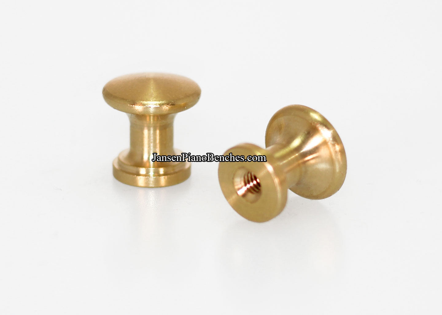 Brass Piano Desk Knobs - Fallboard Lid Knobs