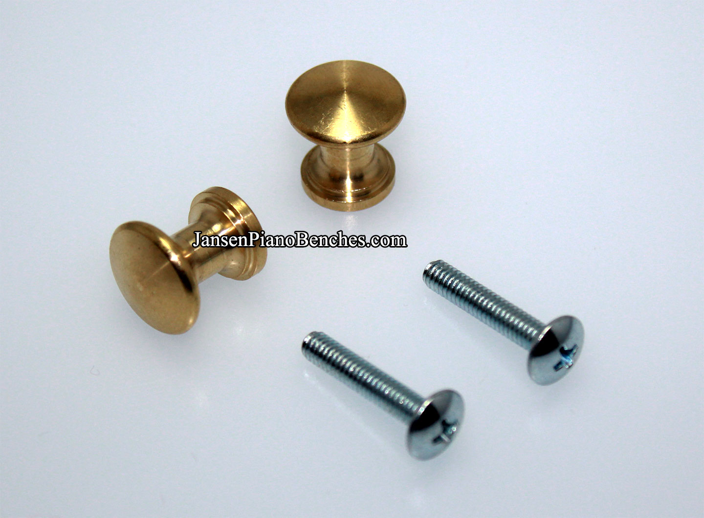 Brass Piano Desk Knobs - Fallboard Lid Knobs