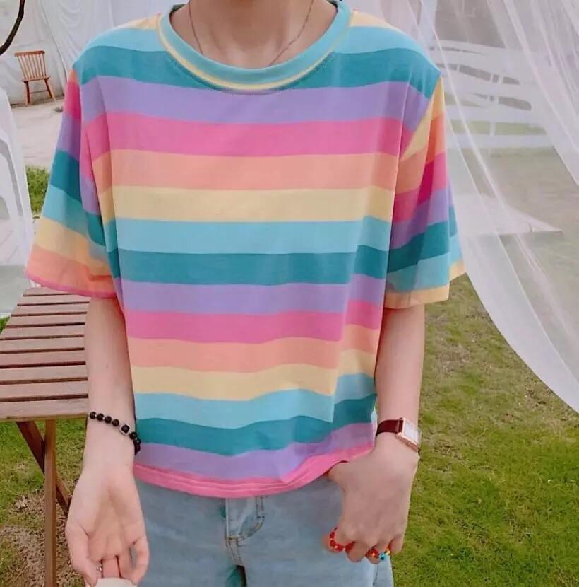 Pastel Striped T-Shirt ??