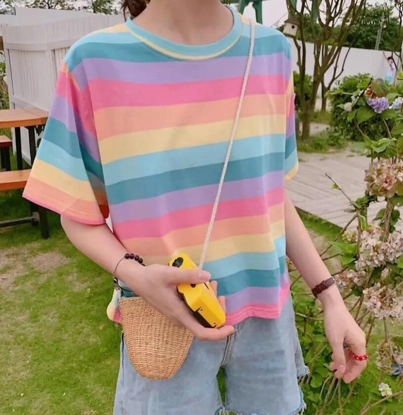 Pastel Striped T-Shirt ??