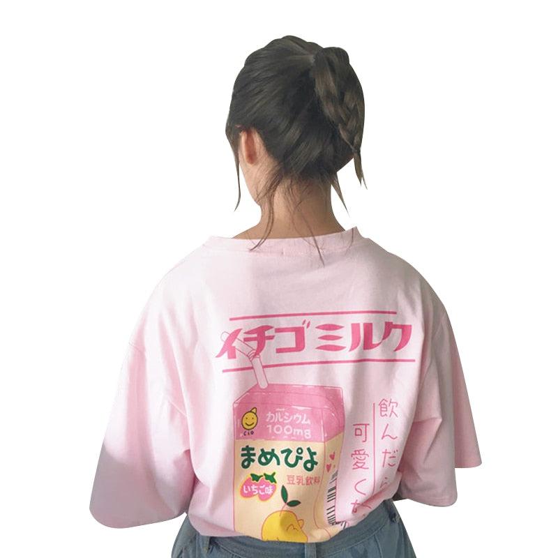 Pink Milk Loose T-Shirt ????