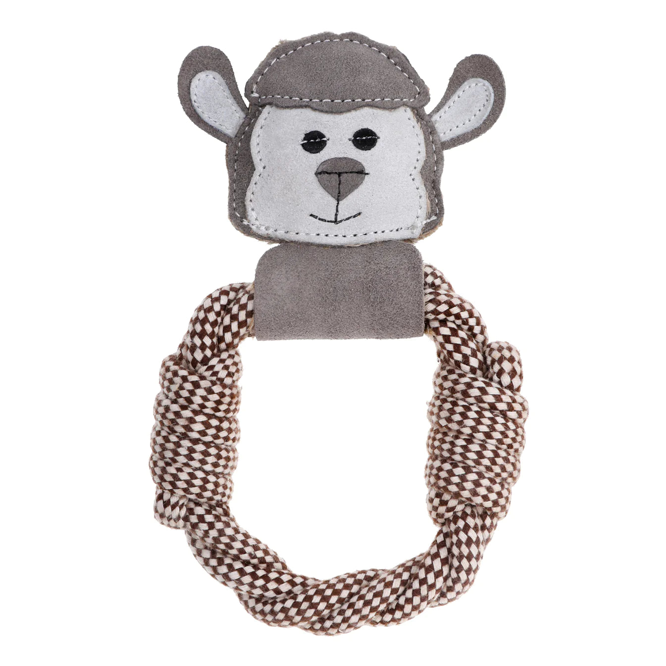 Doog Country Tails Sheep Rope Ring Toy Grey 24