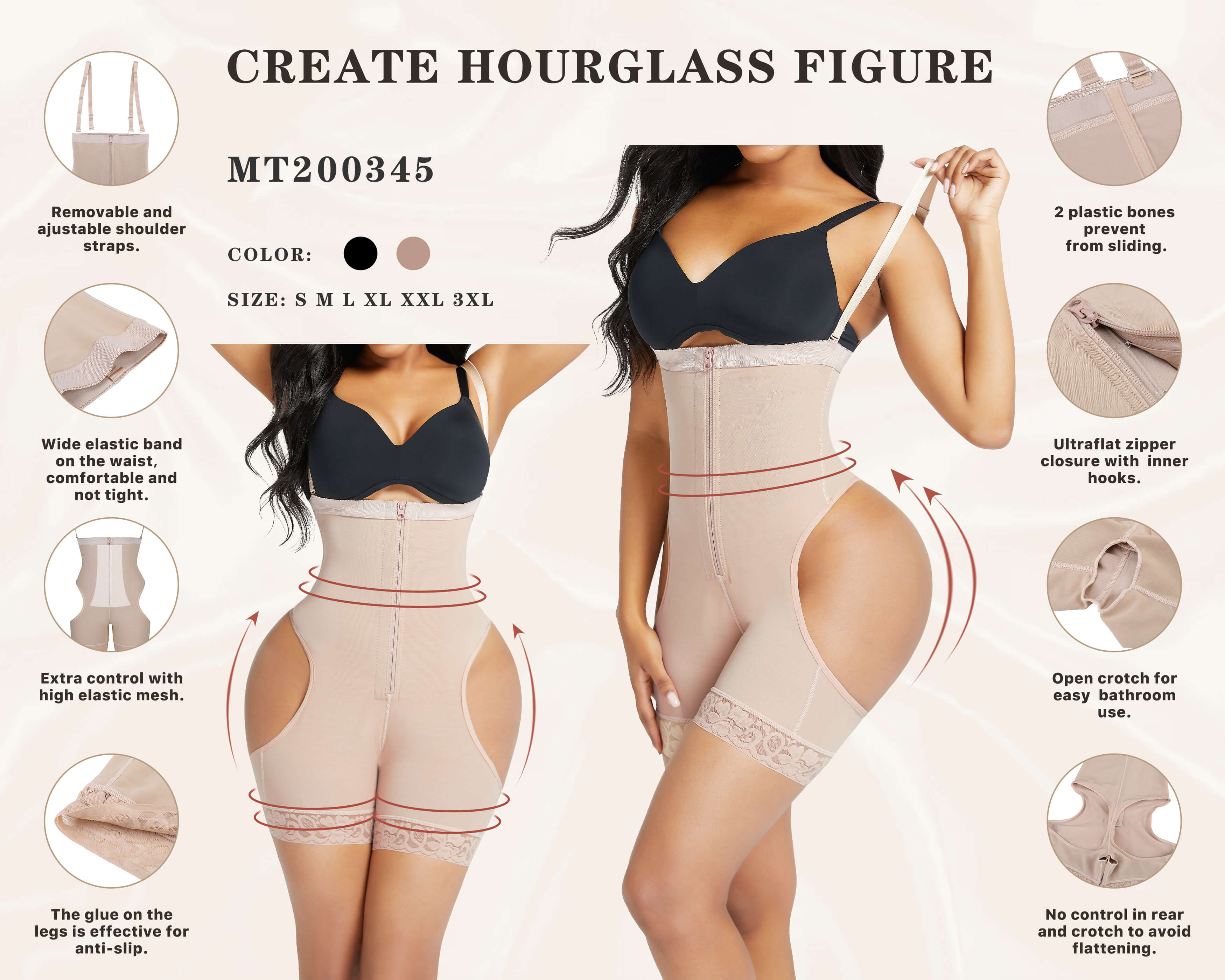 FeelinGirl Women Waist Trainer Shorts Butt Lifter Tummy Control Shapewear