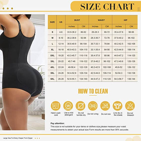 Shapewear Bodysuit Tummy Control Fajas Body Shaper for Women with Zipper