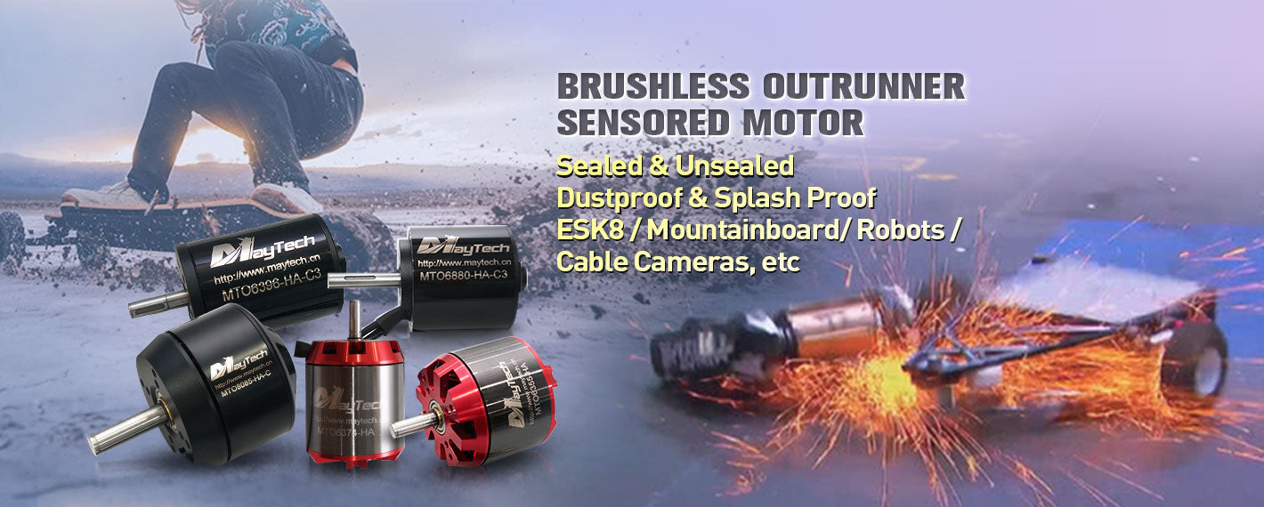 Maytech brushless outrunner motor for electric skateboard 6355/6374/6365.6880/6396 sensored brushless engines