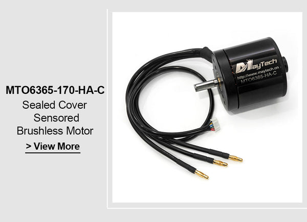 Maytech Brushless 6365 170/220KV Closed Cover Sensored 8mm Shaft Motor for Esk8/E-scooter