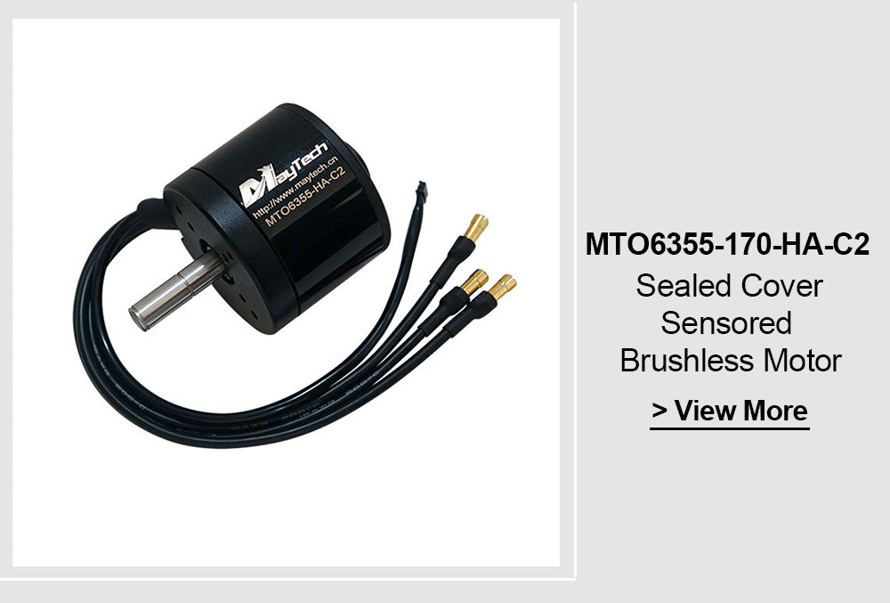 Maytech Brushless 6355 170/190KV 10mm Shaft Sealed Cover IP54 Waterproof Motor for Esk8/Robotics