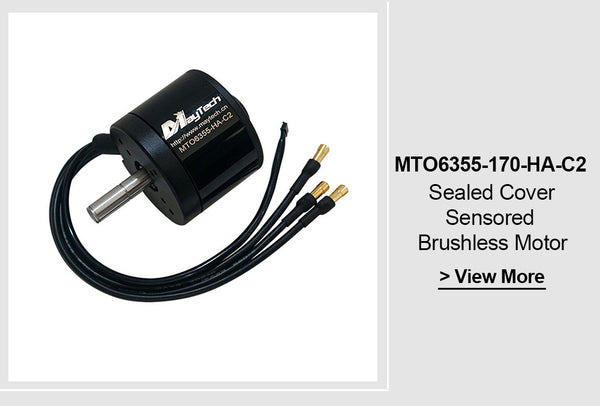 Maytech Brushless 6355 170/190KV 10mm Shaft Sealed Cover IP54 Waterproof Motor for Esk8/Robotics