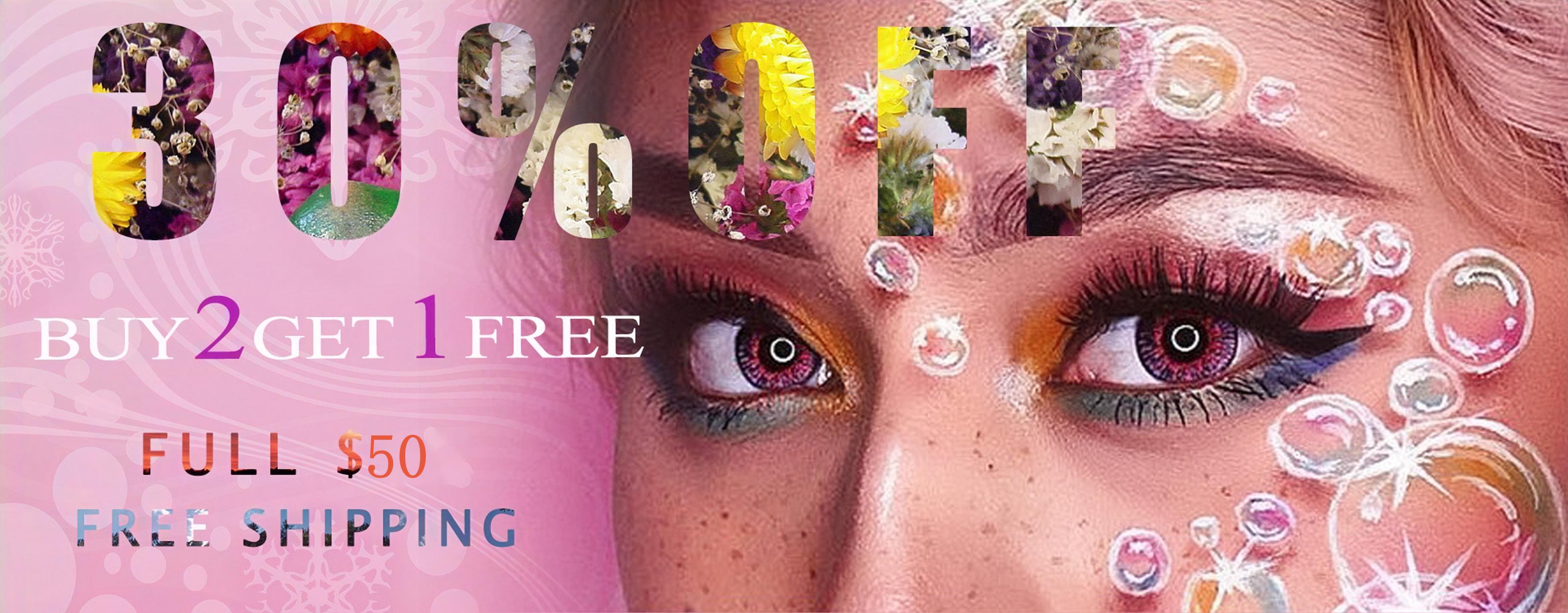 Guide to colored contacts - 30% off