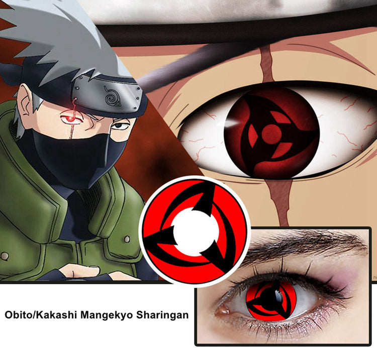 Obito / Kakashi Mangekyou Sharingan colored contacts