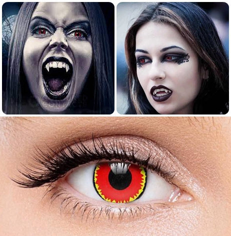 Icoloured® Red Vampire Colored Contact Lenses