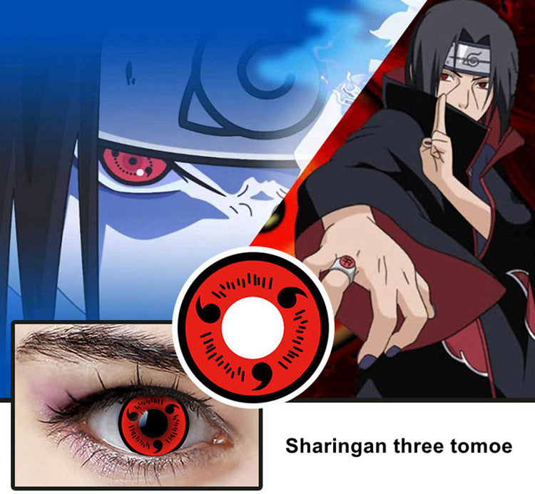 Sharingan three tomoe colored contacts