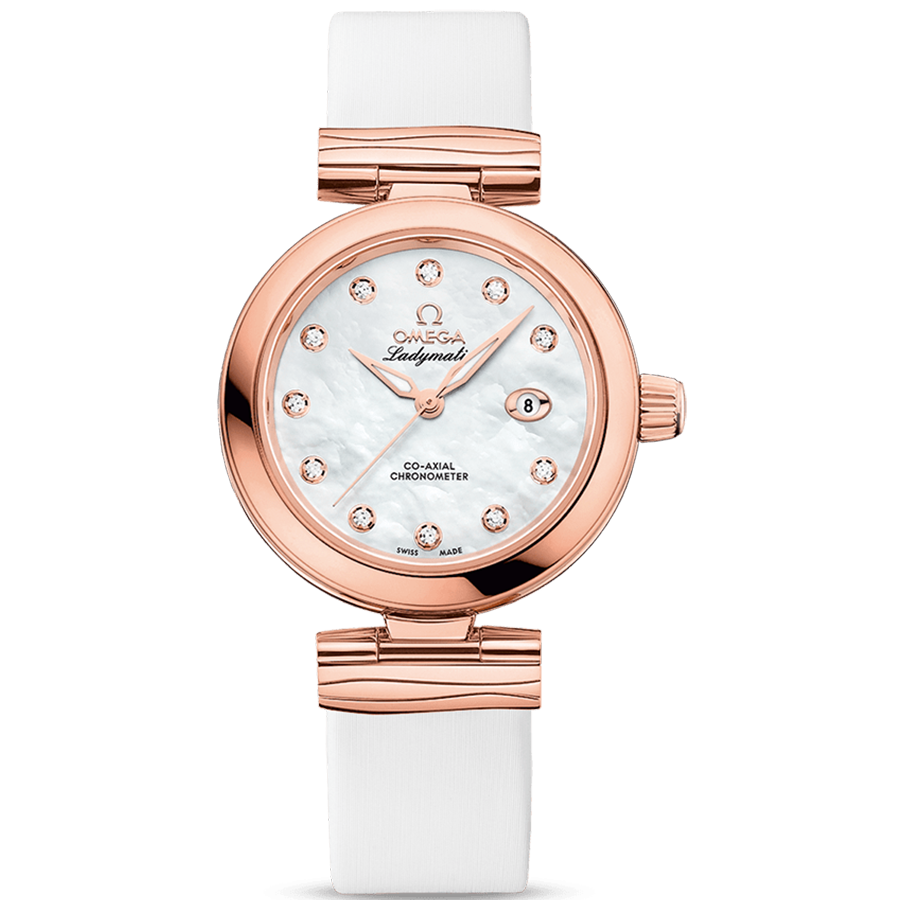 Omega De Ville Ladymatic Co-Axial Chronometer 34mm 425.62.34.20.55.004 Mother Of Pearl Dial