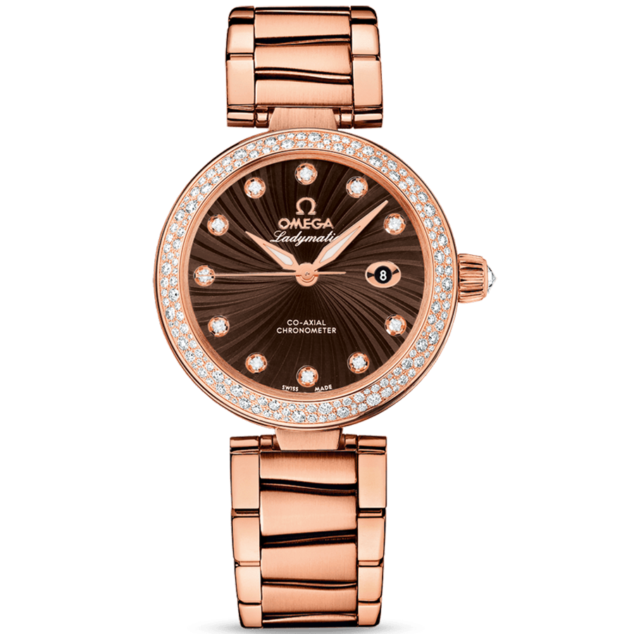 Omega De Ville Ladymatic Co-Axial Chronometer 34mm 425.65.34.20.63.001 Brown Dial