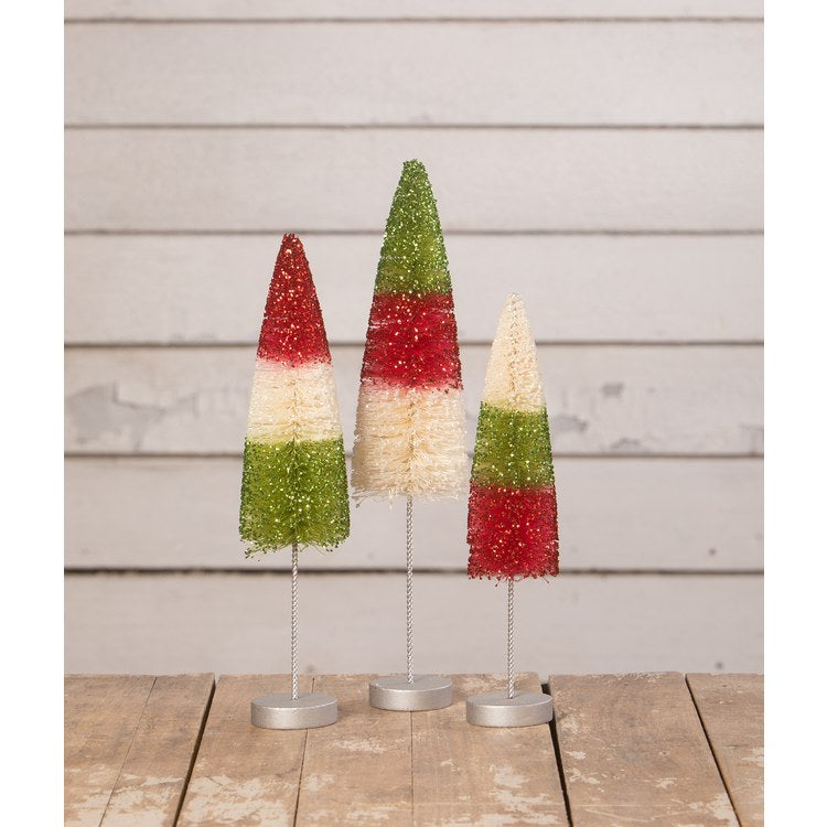 Brights Retro Trees Long Stem Set of 3